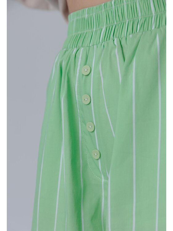 LAURELLA LAURELLA Šortky z materiálu 3SS015 Zelená Regular Fit