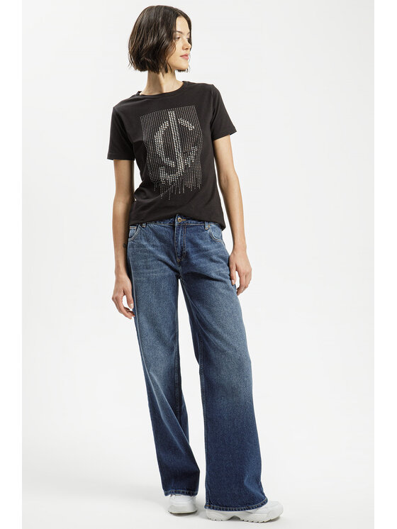 Cross Jeans Cross Jeans Jeansy P 540-006 Niebieski Wide Leg