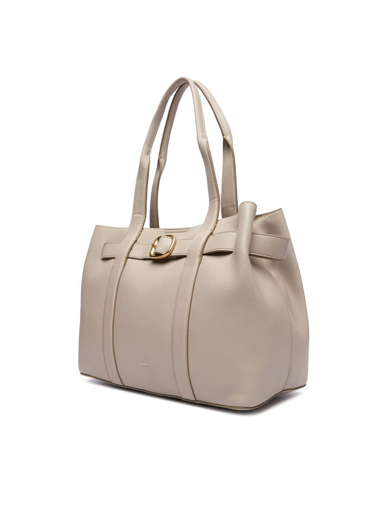 Calvin Klein Calvin Klein Táska Buckle Medium Tote LV04F3294G Ekru