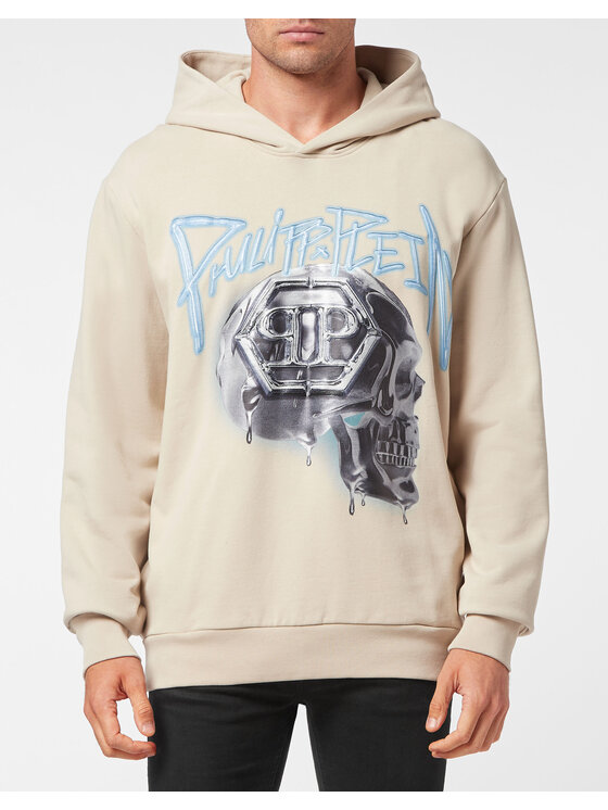 PHILIPP PLEIN PHILIPP PLEIN Mikina 2737 Béžová Regular Fit