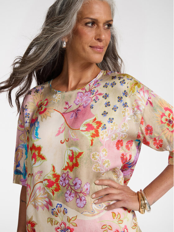 Elena Mirò Elena Mirò Bluzka 2160Z100042N041 Czerwony Boxy Fit