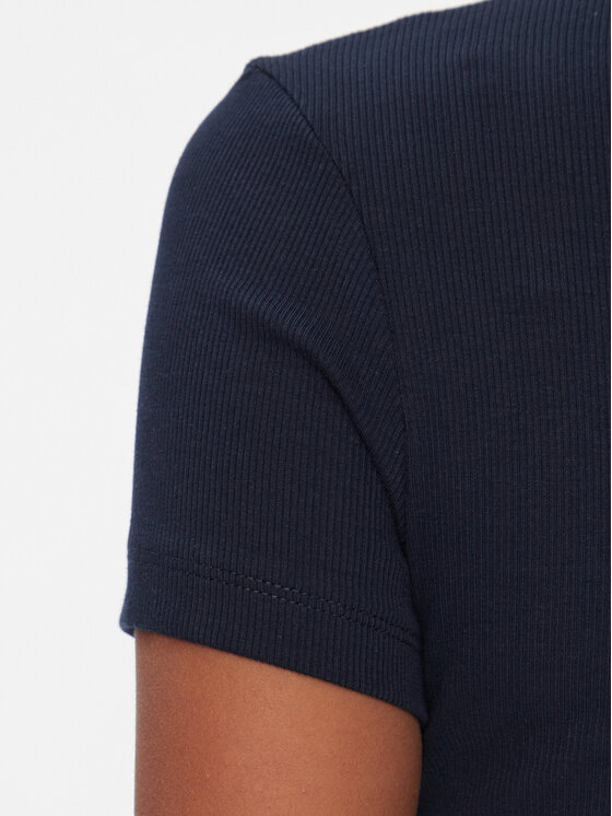 Tommy Jeans Tommy Jeans Marškinėliai Badge DW0DW17881 Tamsiai mėlyna Slim Fit