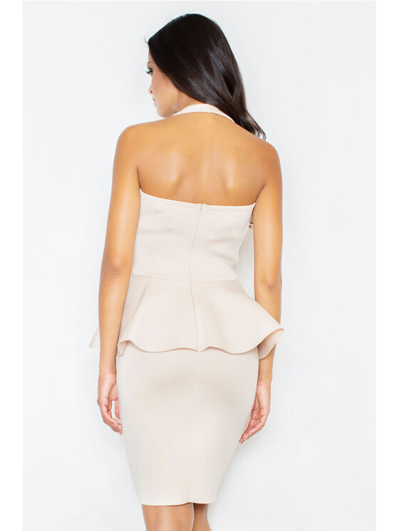 FIGL FIGL Šaty M368 Béžová Regular Fit