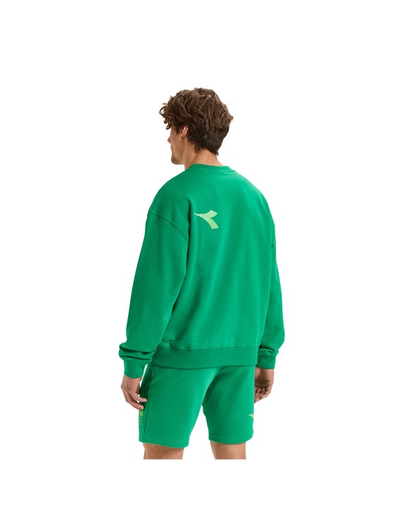 Diadora Diadora Bluza SWEATSHIRT CREW MANIFESTO Zielony Basic Fit