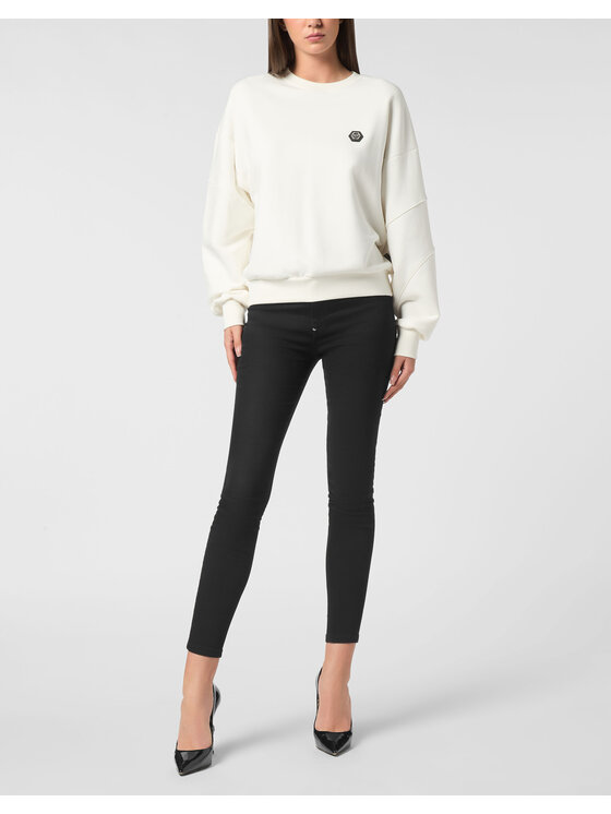PHILIPP PLEIN PHILIPP PLEIN Bluza 26331 Biały Regular Fit