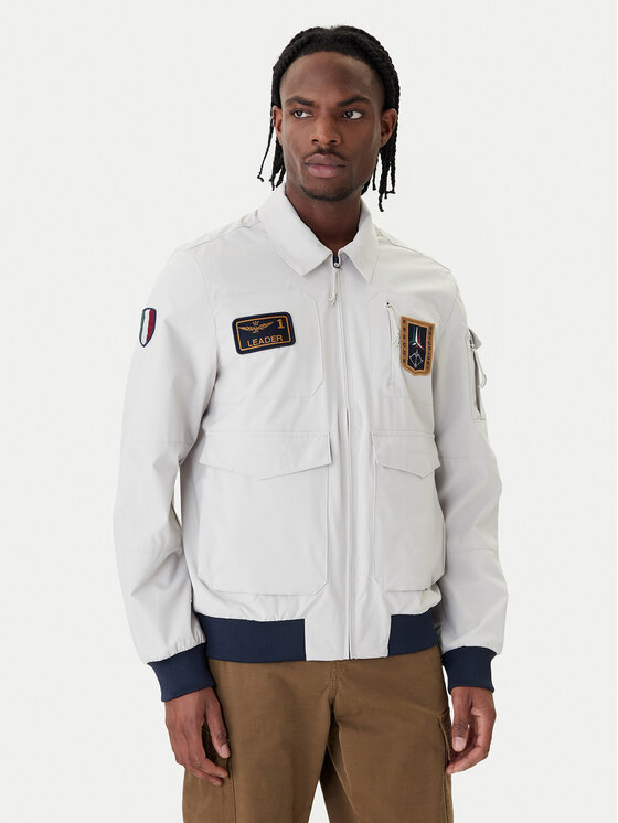 Aeronautica Militare Geacă bomber 261AB3049UCT04290 Gri Regular Fit