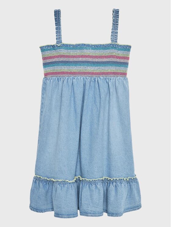 Guess Guess Jeans obleka J3GK02 D3JU0 Modra Regular Fit