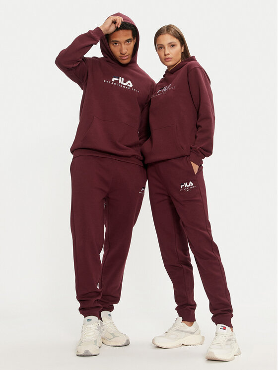 Fila Fila Pulóver Unisex Brunssum FAU0145 Bordó Regular Fit