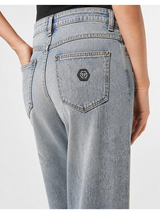 PHILIPP PLEIN PHILIPP PLEIN Jeansy 27633 Niebieski jasny Loose Fit