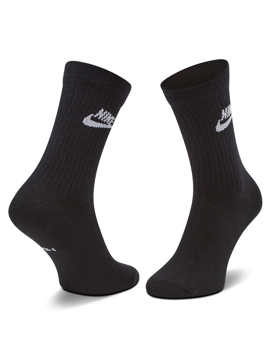 Nike Nike 3 pár uniszex hosszú szárú zokni SK0109 010 Fekete