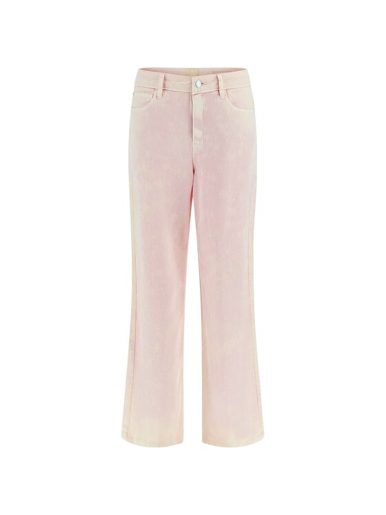 Guess Guess Kalhoty z materiálu 172931 Růžová Slim Fit