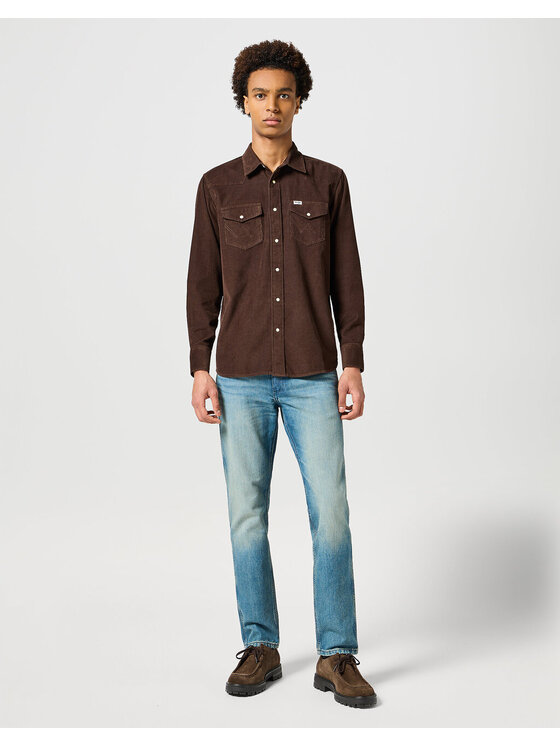 Wrangler Wrangler Camicia WESTERN SHIRT Marrone Regular Fit