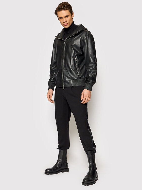 Giacca di pelle Martes 50464945 Nero Regular Fit