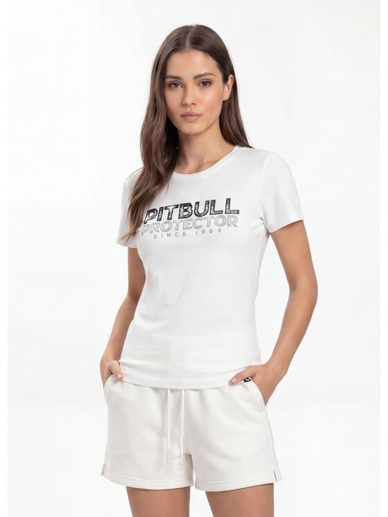 PITBULL PITBULL T-Shirt PROTECTOR Biały Regular Fit