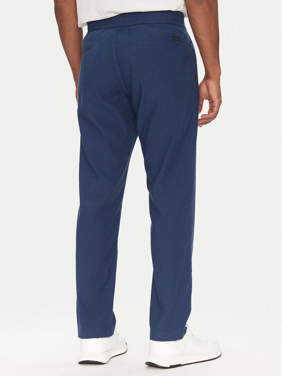 BOSS BOSS Hlače iz tkanine Sanderson-L 50536881 Modra Regular Fit