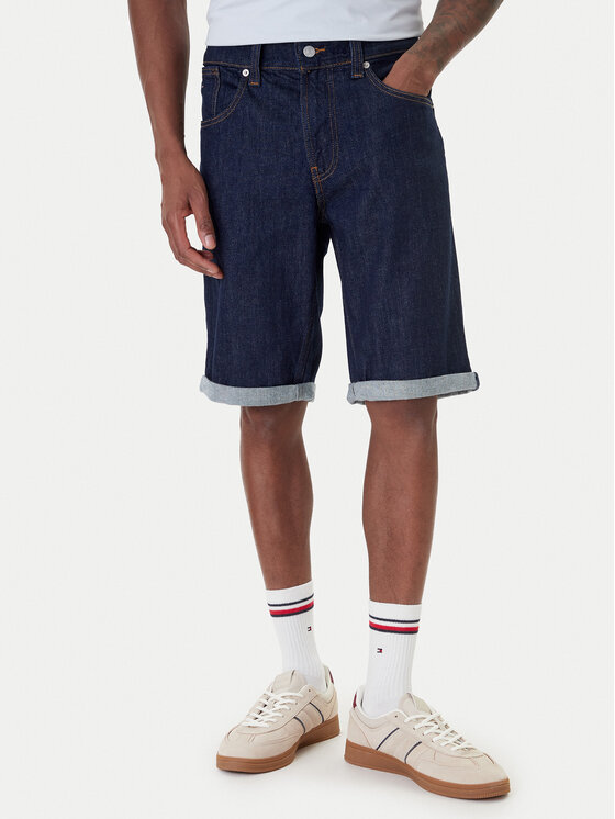 Tommy Jeans Pantaloni scurți de blugi Ronnie DM0DM23067 Bleumarin Regular Fit