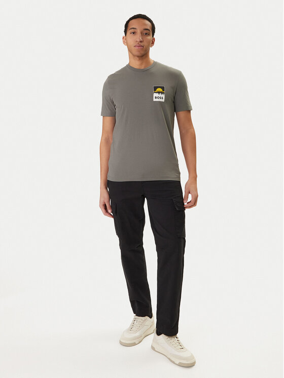 BOSS BOSS T-Shirt Plain 50556023 Szary Regular Fit