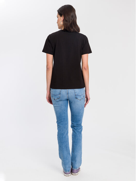 Cross Jeans Cross Jeans T-Shirt 55938-020 Czarny Regular Fit