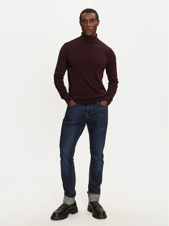 Brave Soul Brave Soul Rolák MK-230HUME05 Bordó Regular Fit