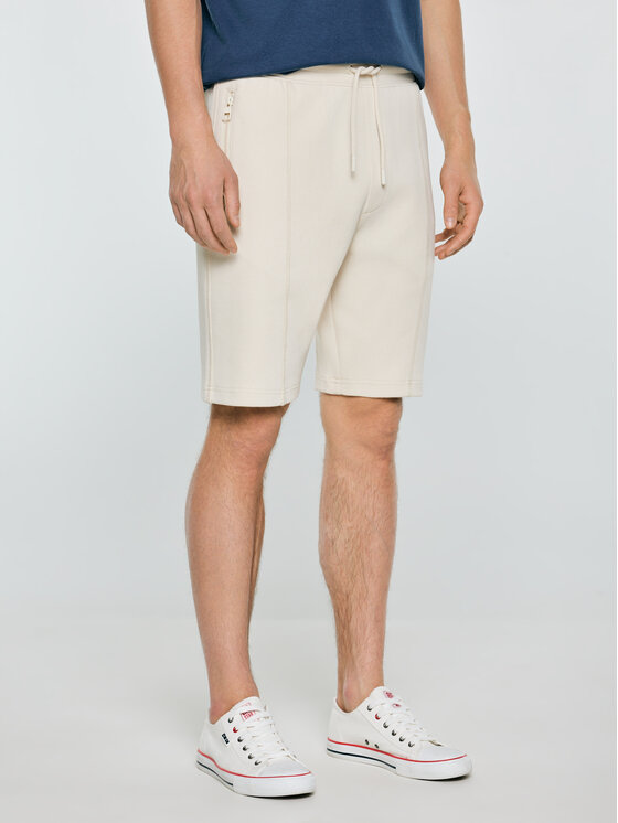 BIG STAR BIG STAR Szorty sportowe WLADORSH Kremowy Basic Fit