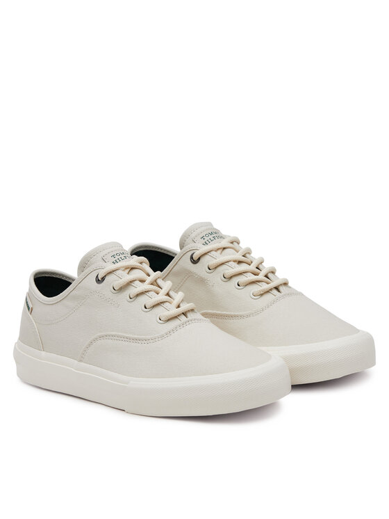 Tommy Hilfiger Tommy Hilfiger Tenisówki Th Hi Vulc Low Oxford Twill FM0FM05400 Biały