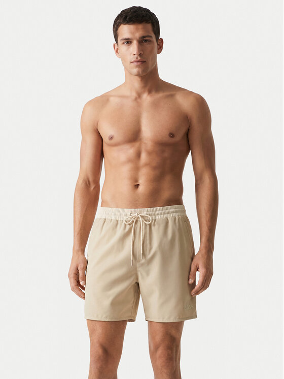 BOSS BOSS Pantaloni scurți pentru înot Starfish 50514429 Bej Regular Fit