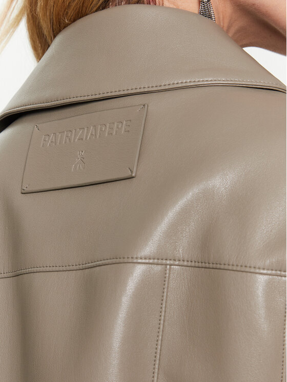 Patrizia Pepe Patrizia Pepe Dirbtinės odos striukė 8O0050/E005-G545 Smėlio Regular Fit