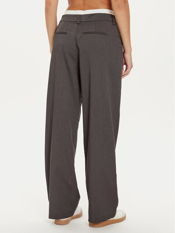 Noisy May Noisy May Текстилни панталони Dawn 27031464 Сив Loose Fit