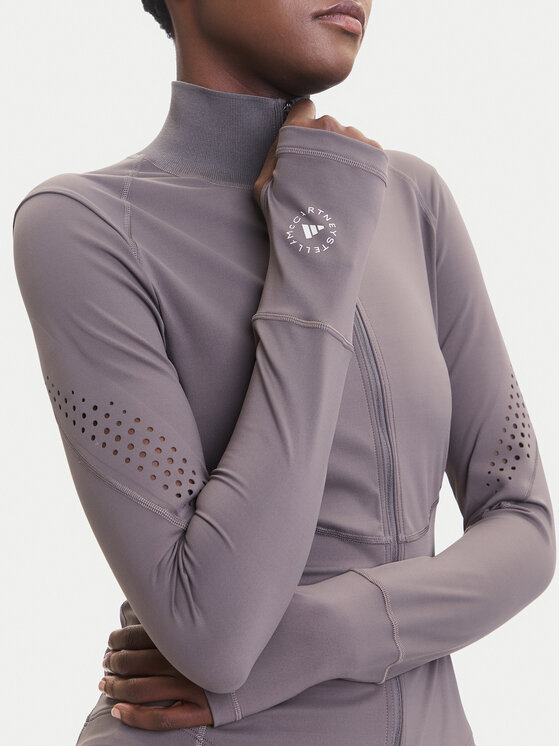 adidas by Stella McCartney adidas by Stella McCartney Тениска от техническо трико Training Midlayer JW4553 Виолетов Slim Fit