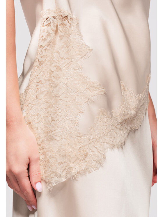 Ombre Ombre Bluzka OW-TS-E0030 Beżowy Loose Fit