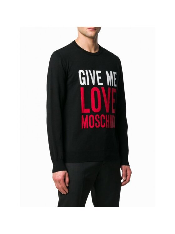 MOSCHINO MOSCHINO Sweter MSG4010X 0320 Czarny Reglan Fit