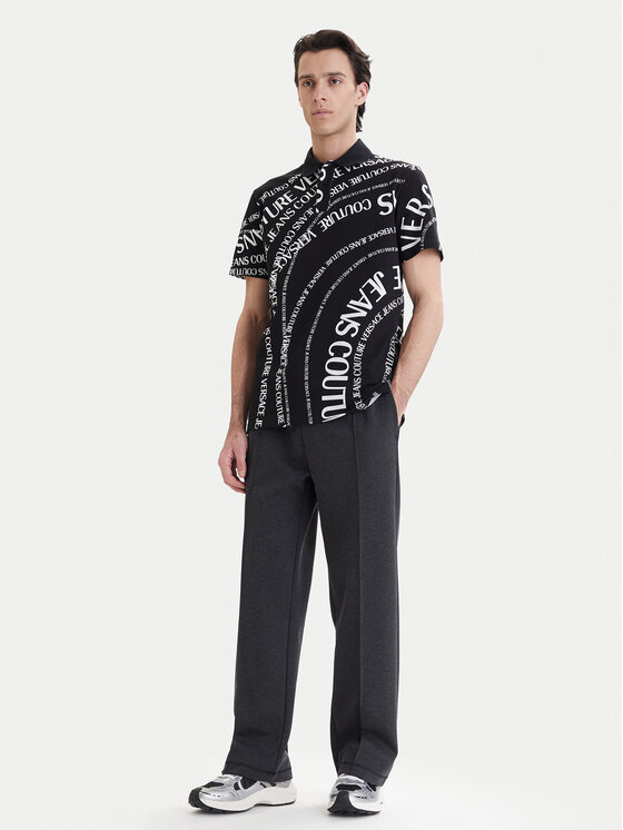 Versace Jeans Couture Versace Jeans Couture Polo 80GAG6R0 JS556 Czarny Regular Fit