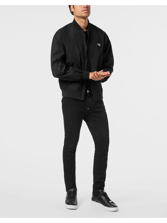 PHILIPP PLEIN PHILIPP PLEIN Kurtka bomber 25595 Czarny Regular Fit