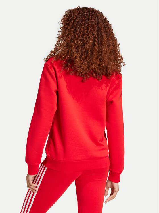 adidas adidas Džemperis ar kapuci Essentials 3-Stripes IY1704 Sarkans Regular Fit