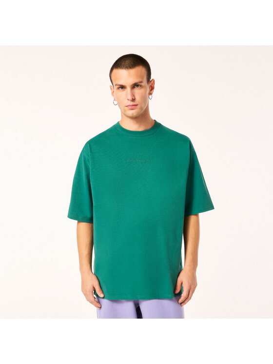 Oakley Oakley T-Shirt FOA403682 Zielony Regular Fit