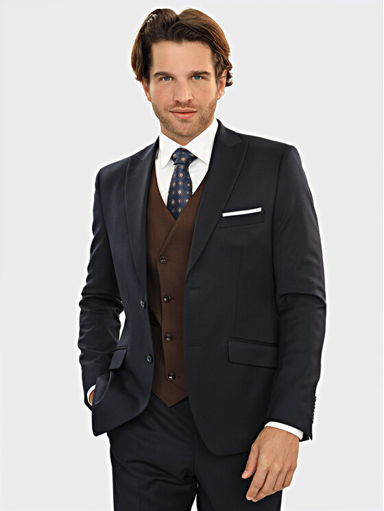 Evenemen Evenemen Garnitur Peo Granatowy Slim Fit