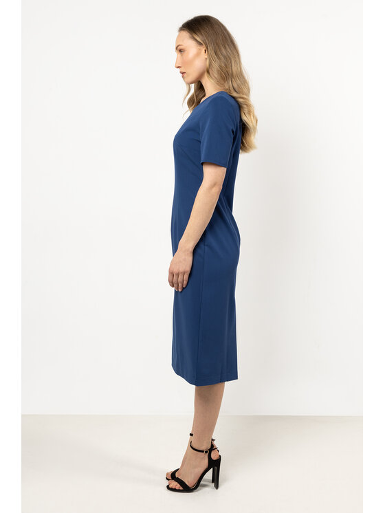 Awama Awama Sukienka koktajlowa A706 Niebieski Basic Fit