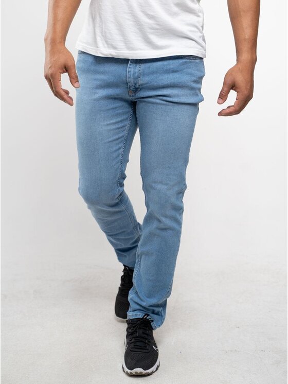 Croll Croll Jeansy Spodnie Jeansowe Croll Basic Mustache Slim 6356 Jasno Niebieskie 36 Niebieski Slim Fit