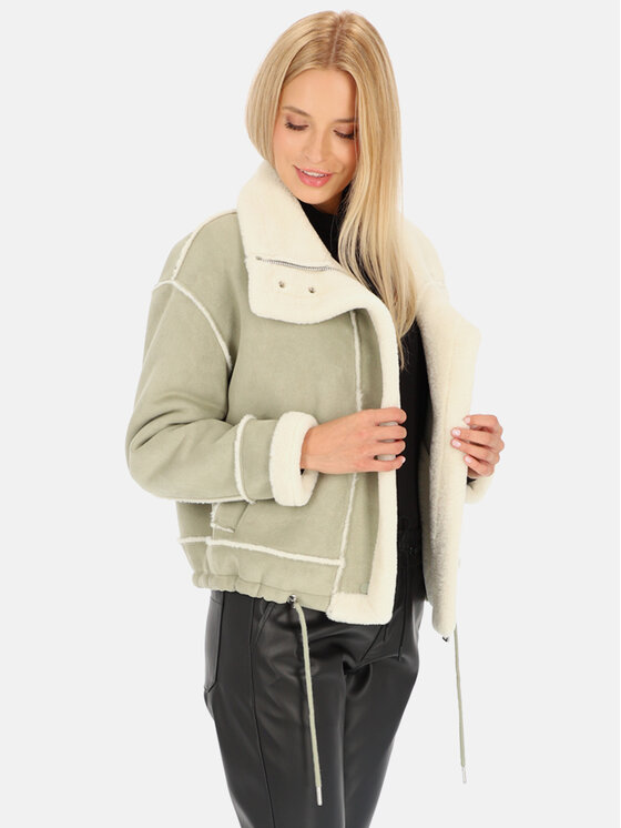 Rino&Pelle Rino&Pelle Kożuch Beck Zielony Regular Fit