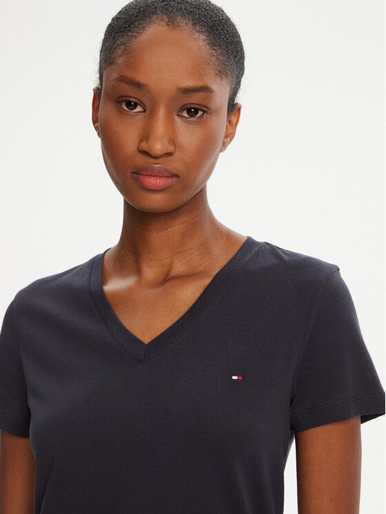 Tommy Hilfiger Tommy Hilfiger T-särk Heritage V-Neck Tee WW0WW24969 Tumesinine Regular Fit