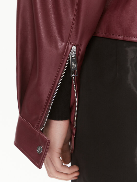 DKNY DKNY Giacca di pelle P3GCTQ52 Bordeaux Regular Fit