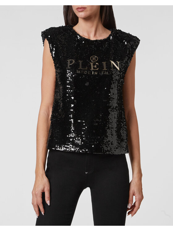 PHILIPP PLEIN PHILIPP PLEIN Tank top 8851 Černá Skin Tight Fit