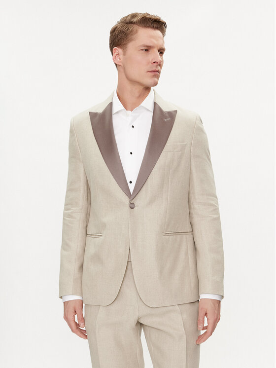 BOSS Boss Ülikond H-Huge-Tux-242 50514661 Beež Slim Fit