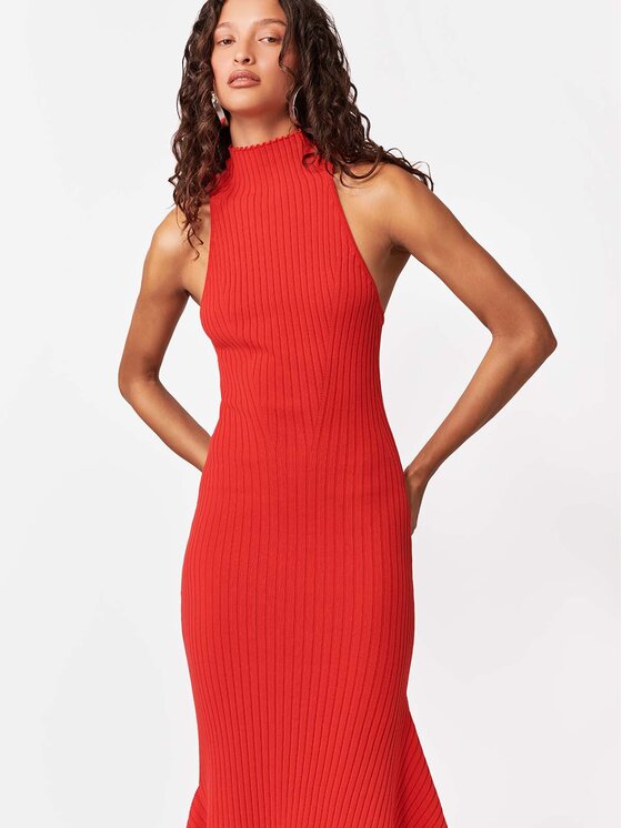 La Mania La Mania Vestito di maglia HANA Rosso Basic Fit