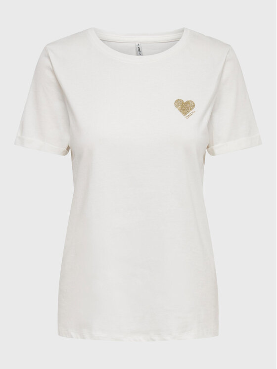 ONLY ONLY T-särk Kita 15244714 Valge Regular Fit