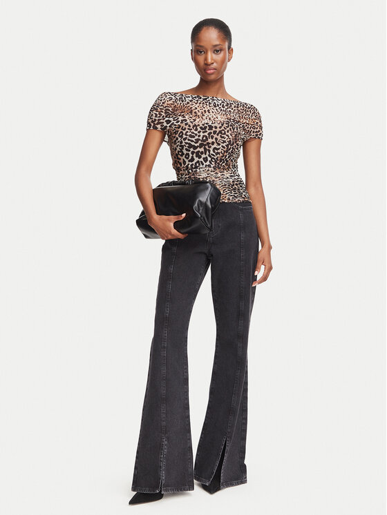 Guess Guess Bluzka W6BP45 K6608 Brązowy Regular Fit