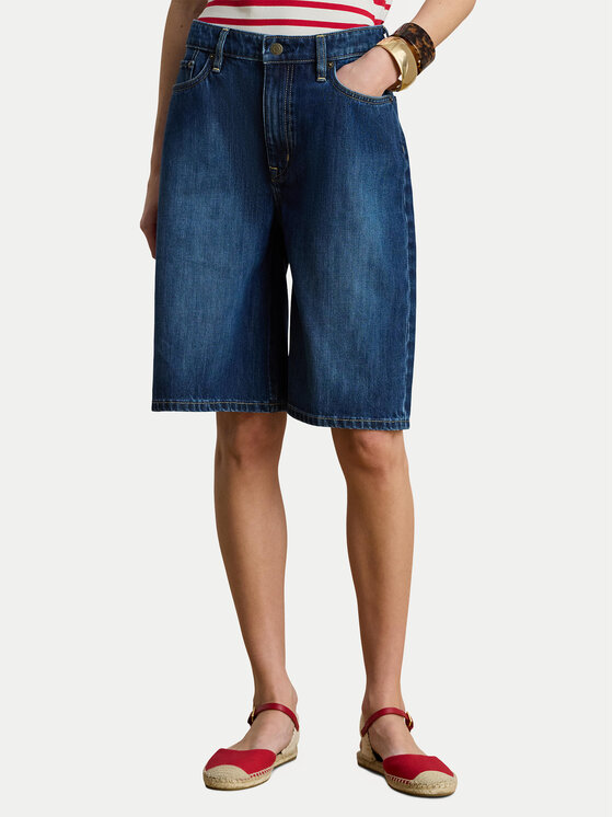 LAUREN RALPH LAUREN LAUREN RALPH LAUREN Džínové šortky 200P13594001 Modrá Wide Leg