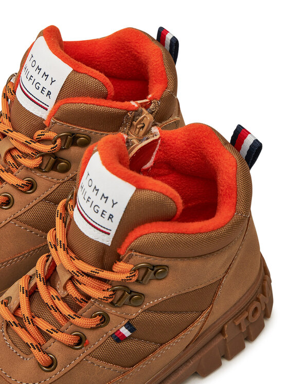 Tommy Hilfiger Tommy Hilfiger Μποτίνια Lace-Up Bootie T3X5-33707-1492 M Καφέ