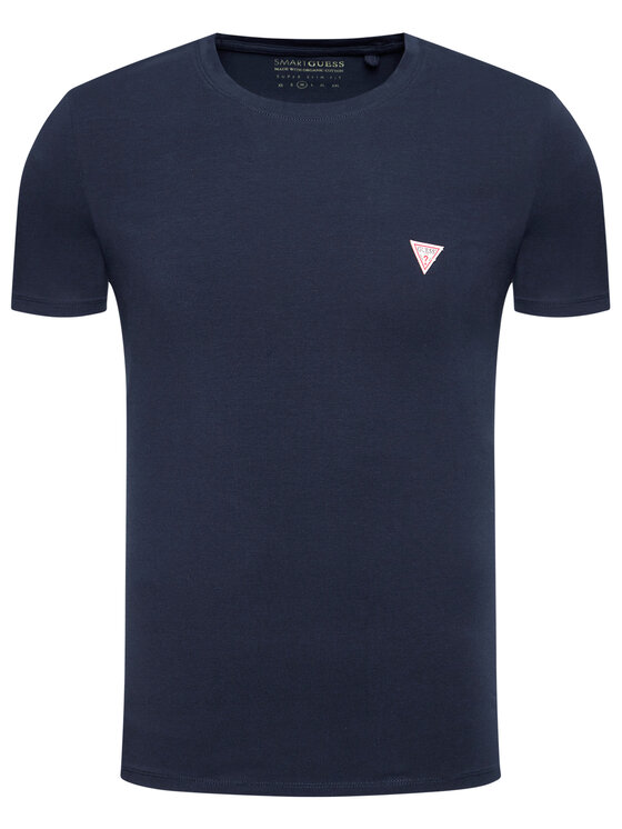Guess Guess Majica M1RI24 J1311 Mornarsko modra Super Slim Fit