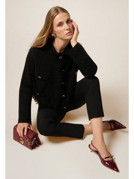 Oltre Oltre Cardigan M453J005200N033 Nero Baggy Fit